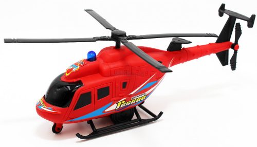 Műanyag felhúzós helikopter - 22 cm