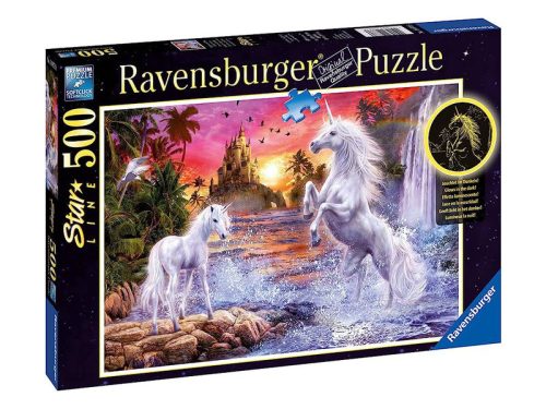 Ravensburger Puzzle 500 db - Egyszarvúak a folyónál