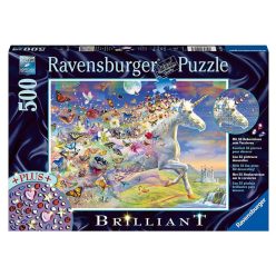 Ravensburger Brilliant Puzzle 500 db - Pillangós unikornis