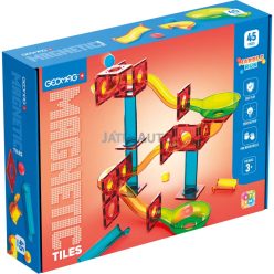  Geomag Magnetic Tiles Gems Marble Run 45 darabos mágneses golyópálya építőjáték V1 