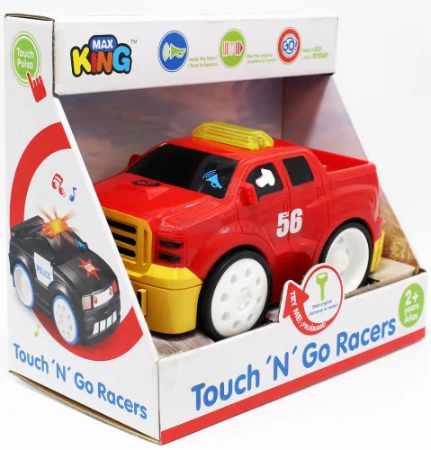 Max King Touch & Go tűzoltóautó fénnyel és hanggal, 15 cm
