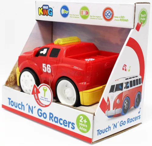 Max King Touch & Go tűzoltóautó fénnyel és hanggal, 15 cm