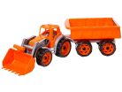 Műanyag traktor utánfutóval - 65 cm, többféle