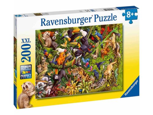 Ravensburger Puzzle 200 db - Színes dzsungel