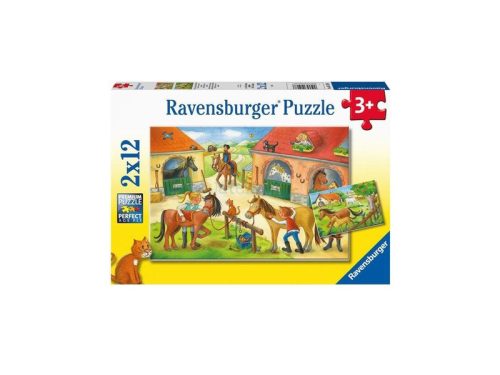 Ravensburger Puzzle 2x12 db - Nyaralás a lófarmon