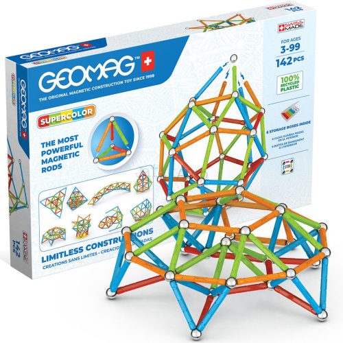 Geomag Supercolor Recycled 142 darabos mágneses építőjáték