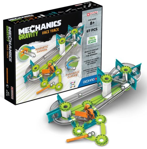 Geomag Mechanics Gravity Recycled Race Track 67 darabos mágneses építőjáték