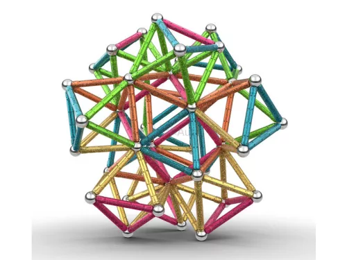 Geomag Compact Recycled Glitter Masterbox 192 darabos mágneses építőjáték