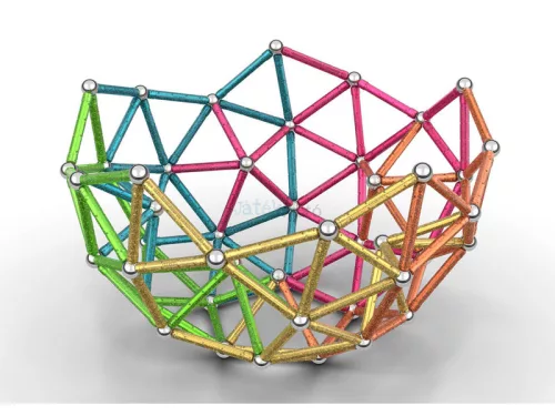 Geomag Compact Recycled Glitter Masterbox 192 darabos mágneses építőjáték