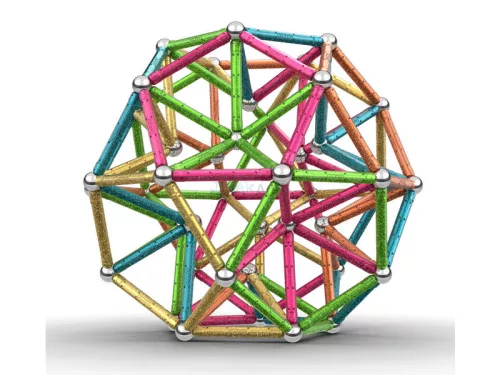 Geomag Compact Recycled Glitter Masterbox 192 darabos mágneses építőjáték