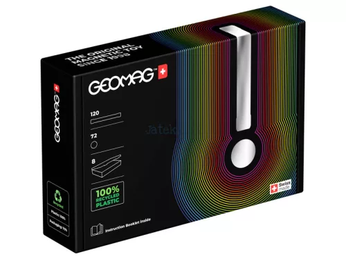 Geomag Compact Recycled Glitter Masterbox 192 darabos mágneses építőjáték