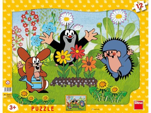 Dino Kisvakond kertészkedik 12 darabos puzzle