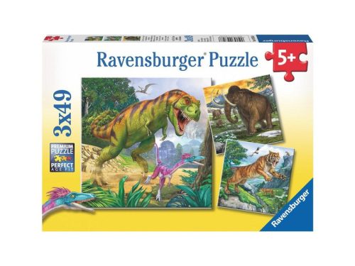 Ravensburger Dinoszauruszok 3 x 49 darabos puzzle