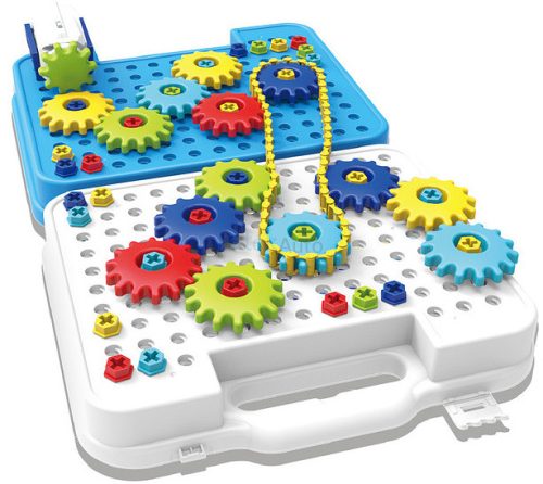 Szerszámosláda - Fogaskerék és lánc logikai játék 206 db