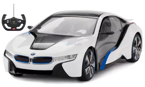 Rastar RC 1:14 BMW I8 távirányítós autó, beltér megvilágítással 49600-11