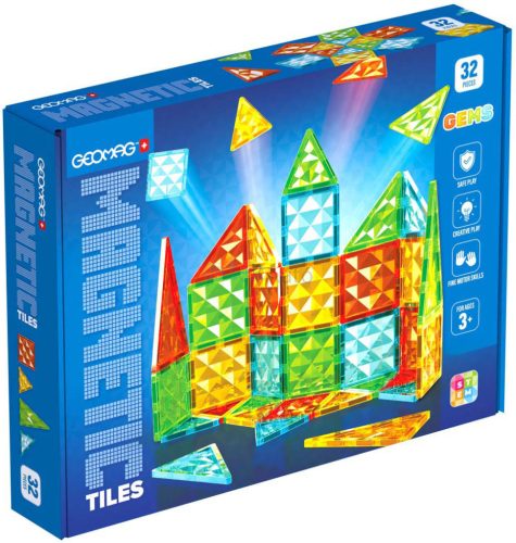 Geomag Magnetic Tiles Gems 32 darabos mágneses építőjáték