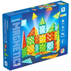   Geomag Magnetic Tiles Gems 32 darabos mágneses építőjáték