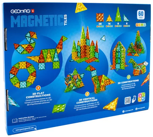 Geomag Magnetic Tiles Gems 60