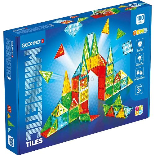 Geomag Magnetic Tiles Gems 100