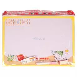 Mágneses kétoldalas rajztábla - sárga, közepes