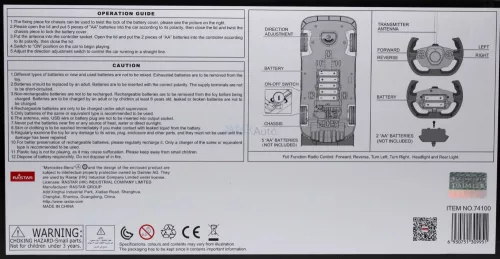 Rastar RC 1:14 Mercedes-Benz AMG GT3 távirányítós autó 74100