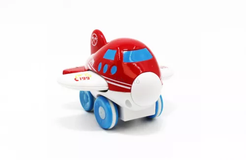 Hátrahúzós fém repülőgép mozgó szárnyakkal - 9 cm