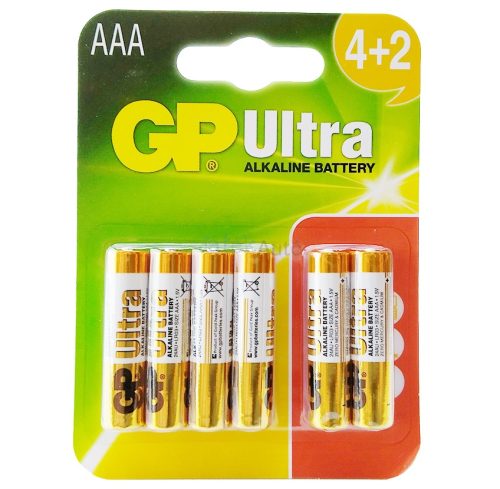 GP Ultra AAA mikro ceruzaelem 4+2 darabos kiszerelés