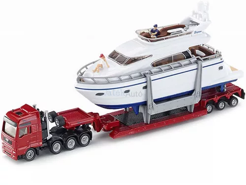 Siku 1:87 Man kamion Yacht szállító trélerrel - 1849