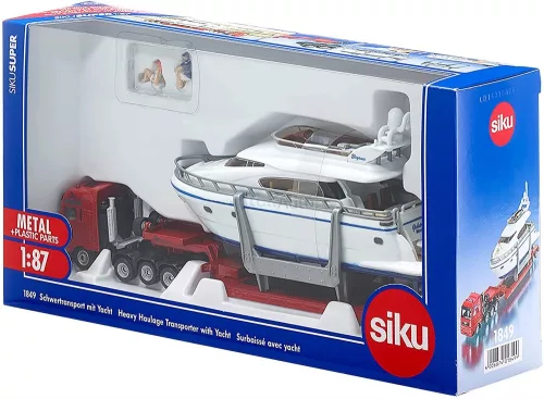Siku 1:87 Man kamion Yacht szállító trélerrel - 1849