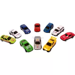 Fém kisautó - 10 darabos készlet