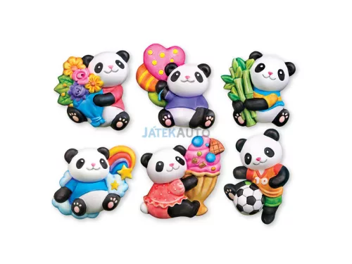 4M Gipszkiöntõ-Cuki panda mágnesek