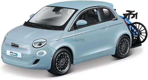  Bburago 1:24 Fiat 500E bicikli tartóval 18-23012 