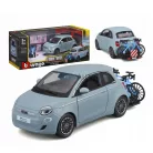  Bburago 1:24 Fiat 500E bicikli tartóval 18-23012 