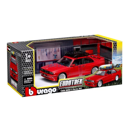 Bburago 1:24 BMW M3 1988 tetőcsomagtartóval - 18-23014