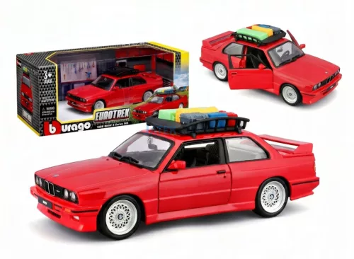 Bburago 1:24 BMW M3 1988 tetőcsomagtartóval - 18-23014