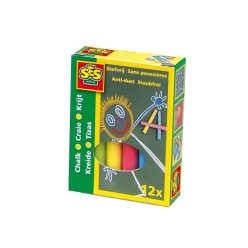 SES Creative - táblakréta 12 darabos készlet - színes
