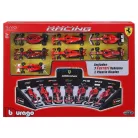 Bburago 1:43 F1 versenyautó  - Ferrari F1 - 7 db-os szett demo állványon