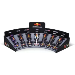   Bburago 1:43 F1 versenyautó - Oracle Red Bull F1 - 7 db-os szett demo állványon 18-38168