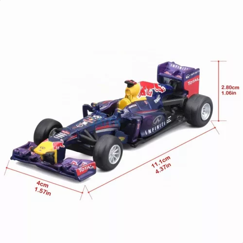 Bburago 1:43 F1 versenyautó - Oracle Red Bull F1 - 7 db-os szett demo állványon 18-38168