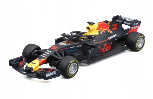 Bburago 1:43 F1 versenyautó - Oracle Red Bull F1 - 7 db-os szett demo állványon 18-38168