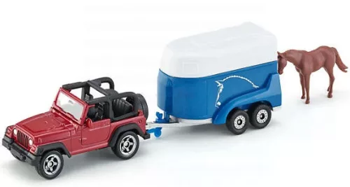 Siku 1:55 Jeep lószállító utánfutóval - 1651