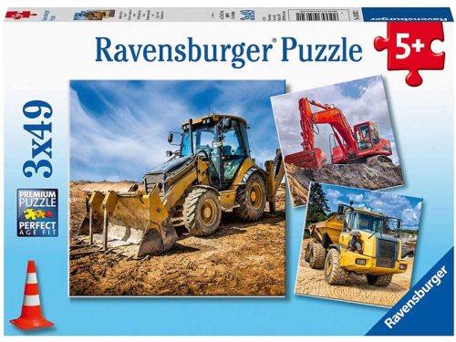 Ravensburger: Puzzle 3x49 db - Óriás munkagépek