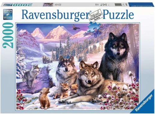 Ravensburger Puzzle 2 000 db - Farkasok a hóban