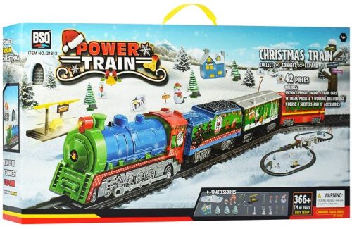 Power Train karácsonyi vonat készlet - 366 cm