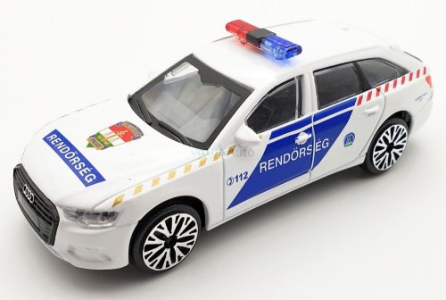 Bburago Volkswagen Crafter mentőautó + Audi A6 Avant magyar rendőrautó szett 18-32050B