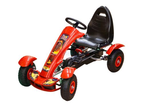 Pedálos gokart - 50 kg, piros