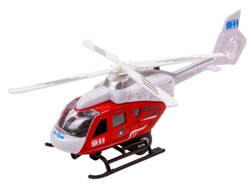 Fém rendőrségi helikopter - 21 cm