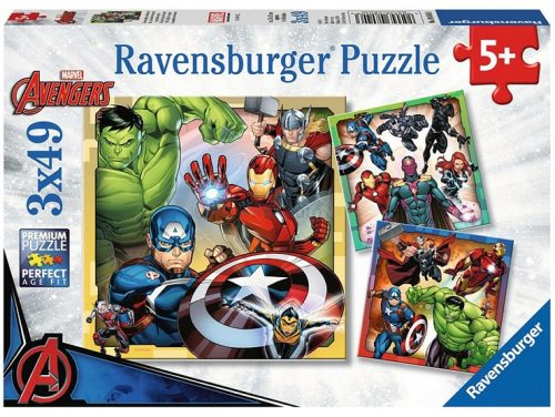 Ravensburger: Puzzle 3x49 db - Marvel hősök