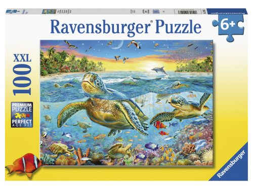 Ravensburger Puzzle 100 db - Teknősök találkozója