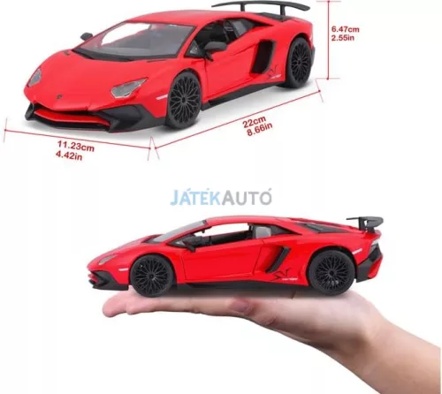  Bburago 1:24 Lamborghini Aventador LP 750-4 SV sportautó 18-21079 